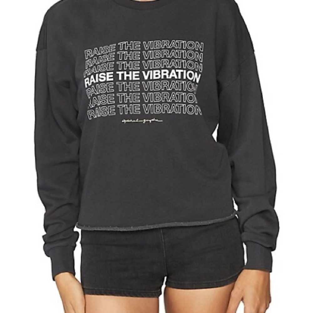 "Raise The Vibration" Cropped Crewneck